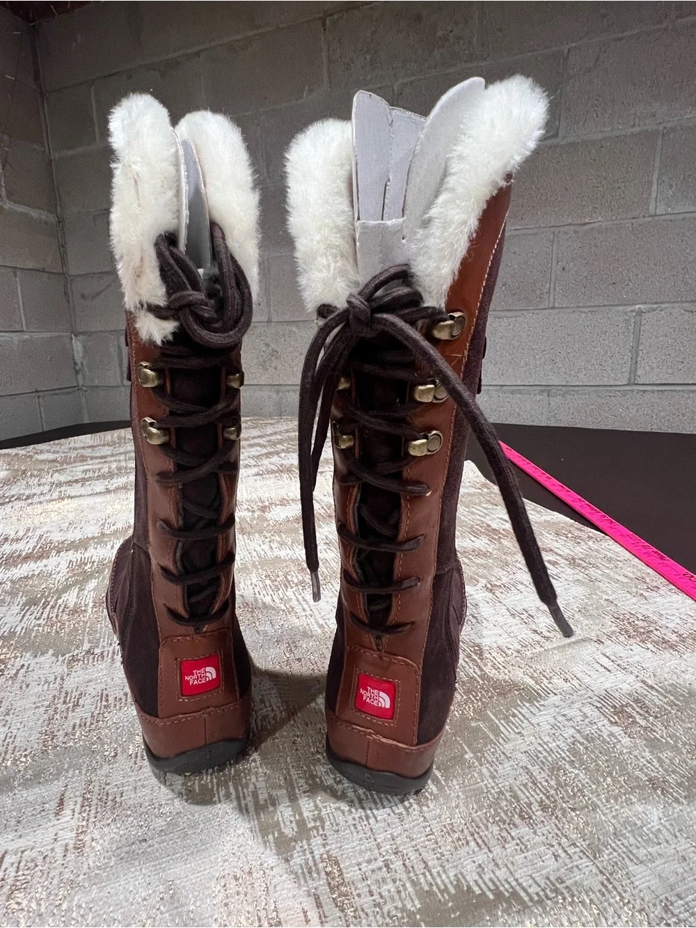 The North Face Janey Waterproof Suede Leather Tall Primaloft Snow Boots 7